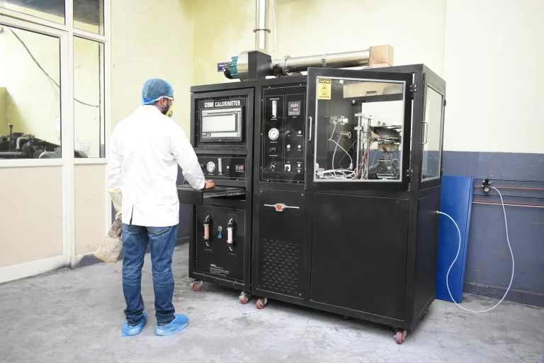 engineer working Cone Calorimeter(2)