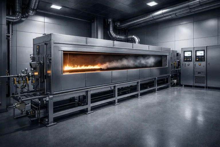 Industrial fire testing in action